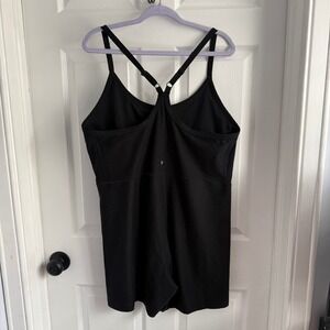 Old Navy Active Cloud+ Go-Dry Romper Womens 2X Black Racerback Bodysuit Shorts